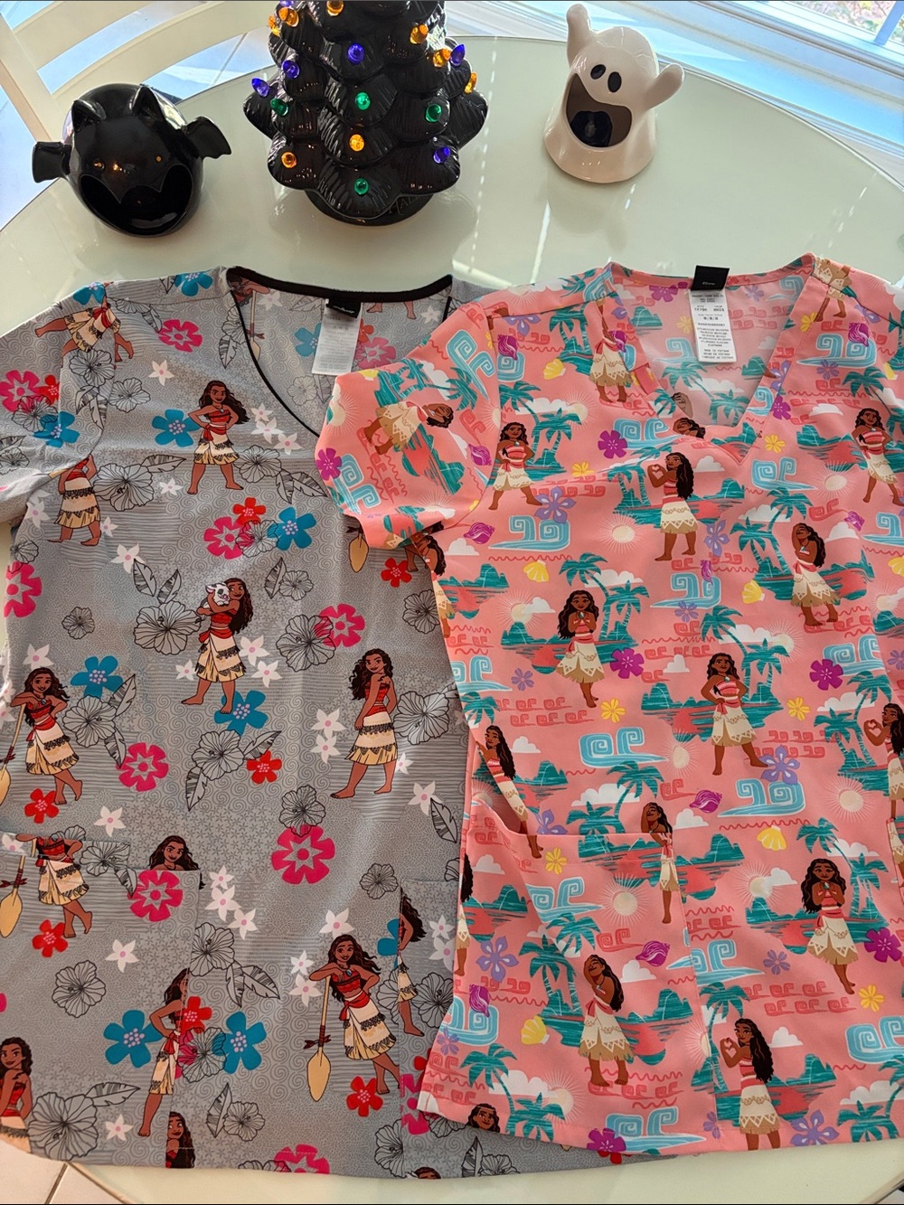 Lot of 2 Disney Moana scrub tops. Women’s medium